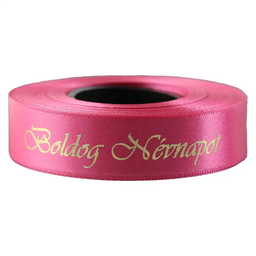 Banda satinata "Boldog Nevnapot" 15 mmx10 m Banda satinata "Boldog Nevnapot" 15 mmx10 m