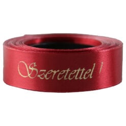 Banda satinata "Szeretettel" 15 mmx10 m