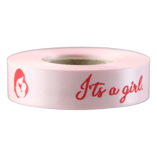 Banda satinata "It's a Girl" 15 mmx10 m