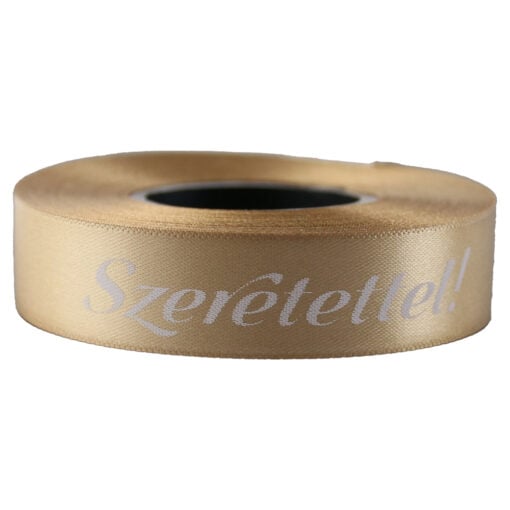 Banda satinata "Szeretettel" 15 mmx10 m