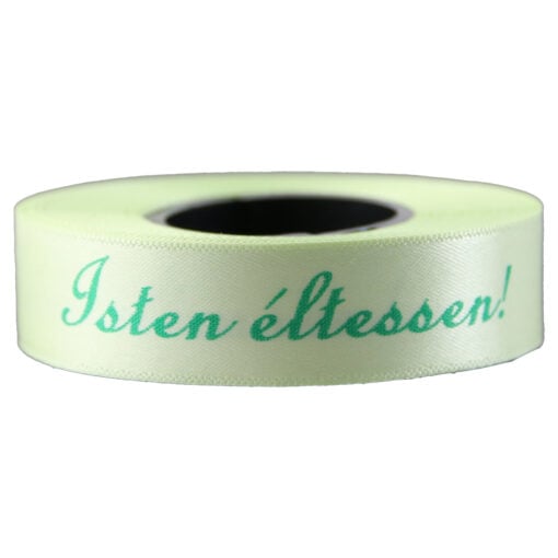 Banda satinata "Isten eltessen!" 15 mmx10 m
