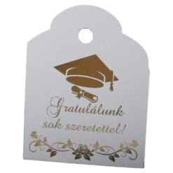 Set 10 etichete din hartie "Gratulalunk/Buszkek vagyunk rad!"