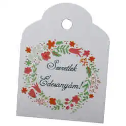 Set 10 etichete din hartie "Edesanyamnak szeretettel!"