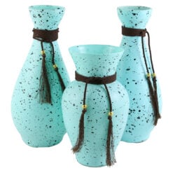 Set 3 vaze din sticla Gold Glass