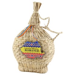 Plosca impletita in papura Romania Tricolor 27 CM