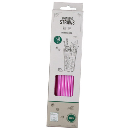 Set de 50 paie reutilizabile din plastic 22 CM