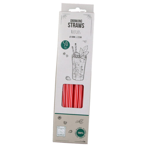Set de 50 paie reutilizabile din plastic 22 CM
