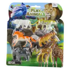 Set 6 animale salbatice din cauciuc 6/7 CM