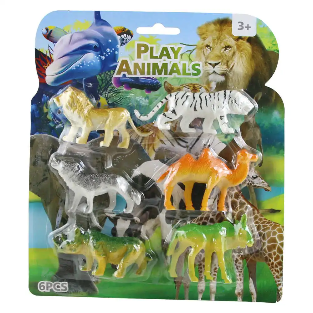 Set 6 animale salbatice din cauciuc 6/7 CM Set 6 animale salbatice din cauciuc 6/7 CM