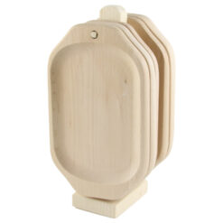 Set 6 platouri din lemn 14x22 CM