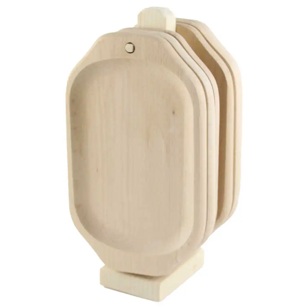 Set 6 platouri din lemn 14x22 CM Set 6 platouri din lemn 14x22 CM