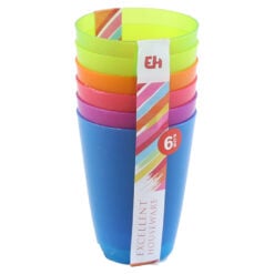 Set 6 pahare din plastic 7.5x10 CM