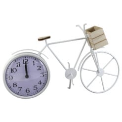 Ceas Bicicleta din metal si lemn