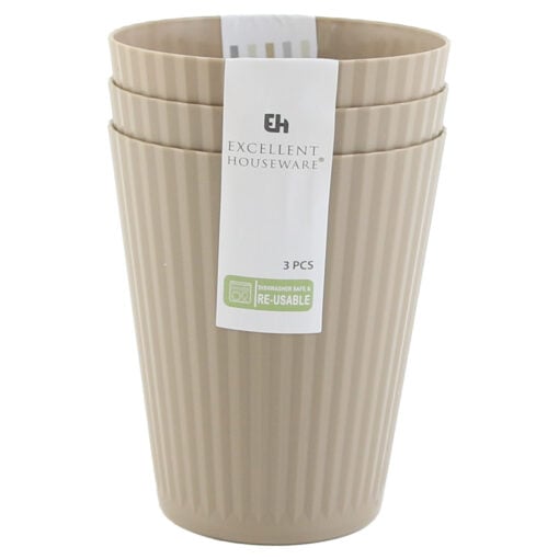 Set 3 pahare din plastic 300 ml