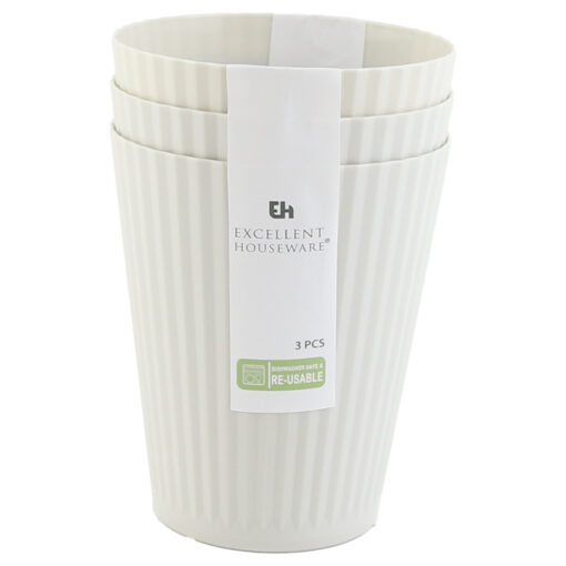 Set 3 pahare din plastic 300 ml
