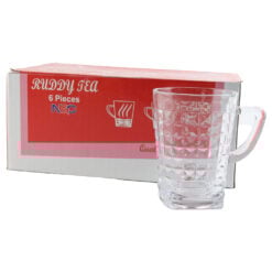 Set 6 cani din sticla 200 ml