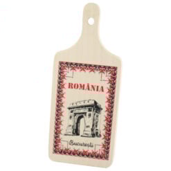 Tocator decorativ "Romania/Bucuresti" 12x28 CM