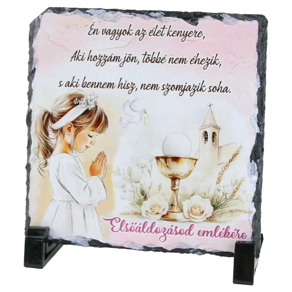 Placa ardezie "Elsoaldozasod emlekere" 14x14 CM Placa ardezie "Elsoaldozasod emlekere" 14x14 CM