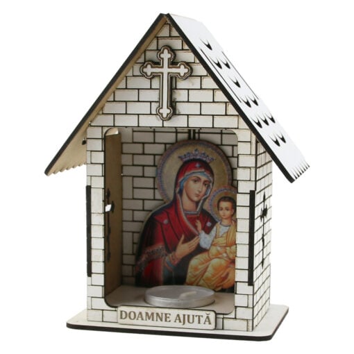 Decor lemn Icoana "Doamne Ajuta" 13x16 CM