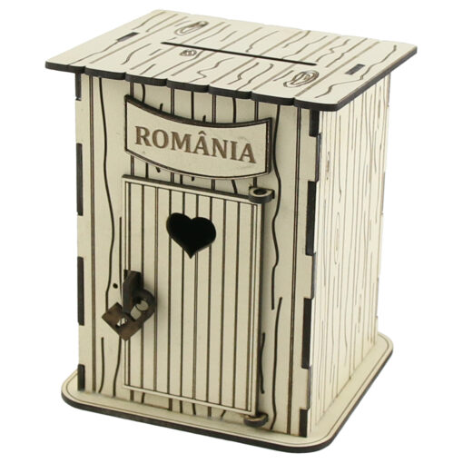 Pusculita din lemn "Romania" 10.5x13.5 CM