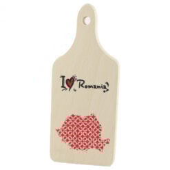 Tocator decorativ "I love Romania" 9.5x23 CM