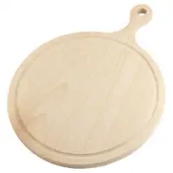 Tocator rotund din lemn cu maner 29x39 CM