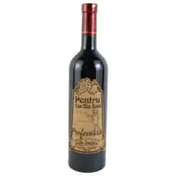 Vin rosu 750 ml "Pentru cea mai buna Profesoara" cu eticheta personalizata din pluta