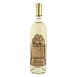 Vin alb 750 ml "Pentru cea mai buna Profesoara" cu eticheta personalizata din pluta