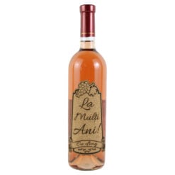 Vin rose 0.75l "La multi ani! cu drag" cu eticheta personalizata din pluta