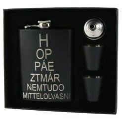 Set cadou "Hoppa ezt mar nem tudom..." Plosca cu palnie si 2 pahare