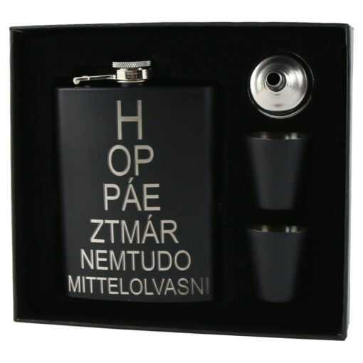 Set cadou "Hoppa ezt mar nem tudom..." Plosca cu palnie si 2 pahare