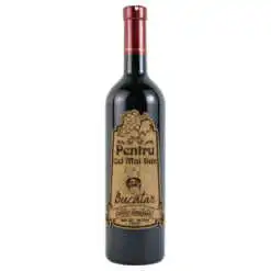 Vin rosu 750 ml "Pentru cel mai bun Bucatar" cu eticheta personalizata din pluta