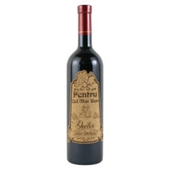 Vin rosu 750 ml "Pentru cel mai bun Doctor" cu eticheta personalizata din pluta