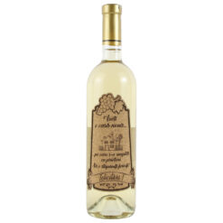 Vin alb 750 ml "Aveti o casa noua...Felicitari!" cu eticheta personalizata din pluta
