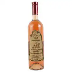 Vin rose 750 ml "Aveti o casa noua...Felicitari!" cu eticheta personalizata din pluta