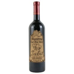 Vin rosu 750 ml "Pentru cel mai bun Iubit" cu eticheta personalizata din pluta