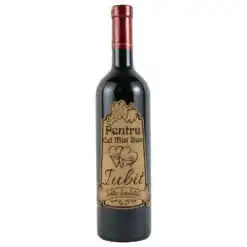 Vin rosu 750 ml "Pentru cel mai bun Iubit" cu eticheta personalizata din pluta