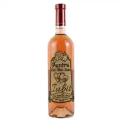 Vin rose 750 ml "Pentru cel mai bun Iubit" cu eticheta personalizata din pluta
