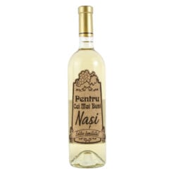 Vin alb 750 ml "Nasi pentru o zi...." cu eticheta personalizata din pluta
