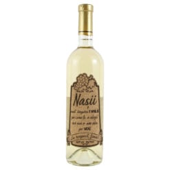 Vin alb 0.75l "Nasii sunt singura Familie..." cu eticheta personalizata din pluta