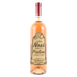 Vin rose 750 ml "Nasi pentru o zi...." cu eticheta personalizata din pluta