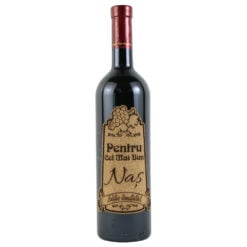 Vin rosu 750 ml "Pentru cel mai bun Nas" cu eticheta personalizata din pluta