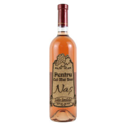 Vin rose 750 ml "Pentru cel mai bun Nas" cu eticheta personalizata din pluta