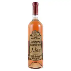 Vin rose 750 ml "Pentru cel mai bun Nas" cu eticheta personalizata din pluta
