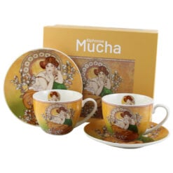Set 2 cesti cu farfurii din portelan 270 ml "Topaz"