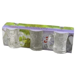 Set 3 cani din sticla 170 ml