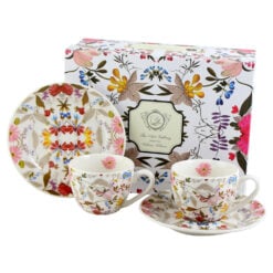Set 2 cesti espresso cu farfurii