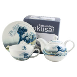 farfurioara si infuzor metalic 350 ml/300 ml "The great Wave" de Hokusai
