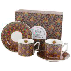 Set 2 cesti espresso cu farfurii