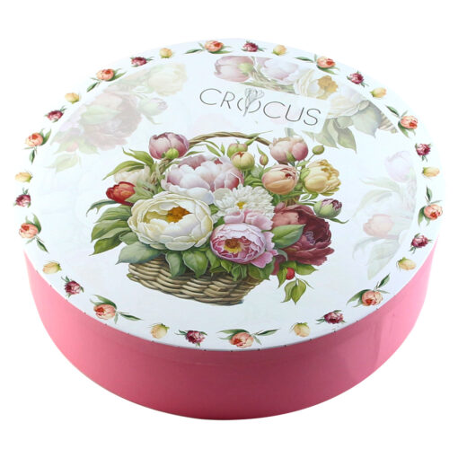 Set 6 cesti cu farfurii din portelan 250 ml "Basket of Flowers-Peonies"